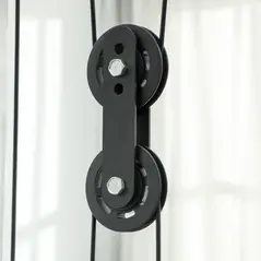 SPORTNOW 3-in-1 Gym Station with 17-level Squat Rack Dual Cable Pulley System Home Strength Training, Black - 9