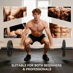 SPORTNOW 4ft Olympic EZ Curl Bar, Barbell Bar for 2" Weight Plates with Non-Slip Hand Grip 120cm - 8