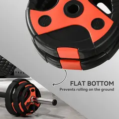 SPORTNOW 20kg Adjustable Barbell Weights Set for Home Gym, Strength Training - 7