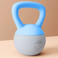 SPORTNOW 6KG Soft Kettlebell, Kettlebell with Non-Slip Handle for Home Gym, Weight Lifting, Strength Training, Light Blue/Grey - 7