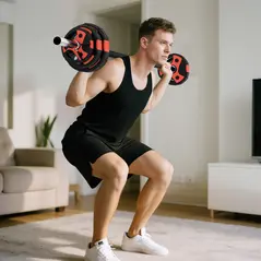 SPORTNOW 20kg Adjustable Barbell Weights Set for Home Gym, Strength Training - 9