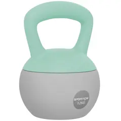 SPORTNOW 12KG Soft Kettlebell, Kettlebell with Non-Slip Handle for Home Gym, Weight Lifting, Strength Training, Green/Grey - 1