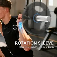 SPORTNOW 4ft Olympic EZ Curl Bar, Barbell Bar for 2" Weight Plates with Non-Slip Hand Grip 120cm - 7