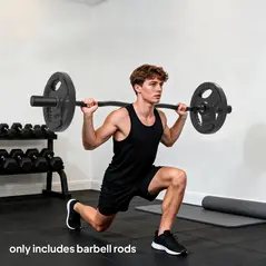 SPORTNOW 4ft Olympic EZ Curl Bar, Barbell Bar for 2" Weight Plates with Non-Slip Hand Grip 120cm - 9