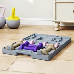 SPORTNOW 12kg Hex Dumbbells Set of 6, Hand Weights with Carry Case for Home Gym Strength Training, 2 x 1kg, 2 x 2kg, 2 x 3kg - 9