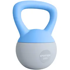 SPORTNOW 6KG Soft Kettlebell, Kettlebell with Non-Slip Handle for Home Gym, Weight Lifting, Strength Training, Light Blue/Grey - 1