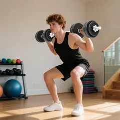 SPORTNOW 2-in-1 Adjustable Dumbbells Set, 30kg Cast Iron Weights Dumbbells Set with Non-Slip Grip for Strength Training, Weight Lifting, Bodybuilding, Home Gym Workout Equipment for Men & Women - 2