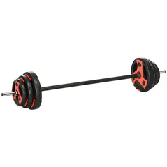 SPORTNOW 20kg Adjustable Barbell Weights Set for Home Gym, Strength Training - 1