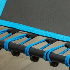 SPORTNOW 45" Rebounder Trampoline for Adults, Quiet Bungee Rebounder with LED Lights and Adjustable Handle, Blue - 9