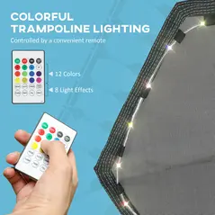 SPORTNOW 45" Rebounder Trampoline for Adults, Quiet Bungee Rebounder with LED Lights and Adjustable Handle, Blue - 4