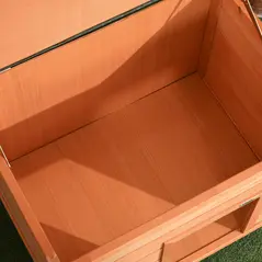 PawHut Wooden Dog Kennel Elevated Dog Pet House w/ Open Top 82W x 58D x 58H cm - 8