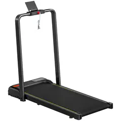 SPORTNOW Folding Walking Treadmill, Under Desk Walking Pad with Incline, Black - 1