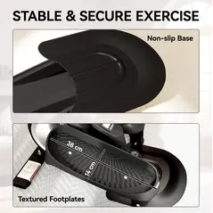 SPORTNOW Under Desk Elliptical Machine with LCD Monitor, 8 Adjustable Magnetic Resistances for 2-in-1 Seat & Stand Up Exercise - 8