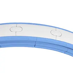 SPORTNOW Smart Weighted Hula Hoop, Massage Hula Ring w/ 16 Detachable Knots, 360° Auto-Rotating Ball, Digital Counter Light Blue - 8