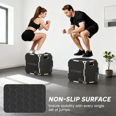 SPORTNOW Non-Slip Plyo Box, Corner-free Wooden Jump Box, 31 x 36 x 41 cm - 6