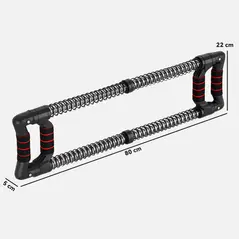 SPORTNOW Chest Expander, with 10-50kg Adjustable Resistance, for Home Gym, Office, Travel Workout - 3