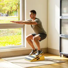 SPORTNOW Portable Slant Board, Adjustable Incline Board Calf Stretcher with Extra Side-Handle Design for Home Gym - 9