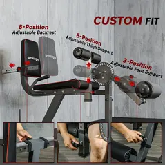 SPORTNOW Seated Leg Extension and Curl Machine, Adjustable Leg Raise Machine and Curl Machine with Plate Loaded for Hip, Thigh, Lower Body Workout - 6