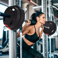 SPORTNOW Weight Plates Set, with Two 7.5kg and Two 5kg weights, Black - 2