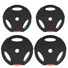 SPORTNOW Weight Plates Set, with Two 7.5kg and Two 5kg weights, Black - 1