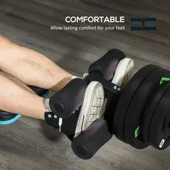 SPORTNOW Tib Bar with 2 x 5kg&2 x 10kg Olympic Weight Plates, Tibialis Trainer Calf Raise Machine for Shin Splints and Knee Pain Relief, for Home, Gym, Lifting and Strength Training - 5