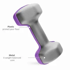 SPORTNOW Dumbbells Set with Storage Rack, 2 x 1kg, 2 x 2kg, 2 x 3kg, Pink - 6