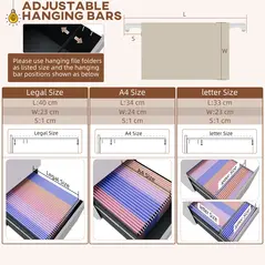 Vinsetto 3-Drawer Vertical Filing Cabinet with Pencil Tray, Lock and 5 Wheels, Steel Mobile File Cabinet, for A4, Legal and Letter Size, Pre-Assembled Body, White - 5