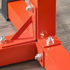 SPORTNOW Bulgarian Split Squat Stand, 12-Level Adjustable Single Leg Squat Machine with Foam Roller and Anti-Slip Pads for Lower Body Strength Training, Red - 7