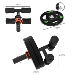 SPORTNOW Tib Bar with 2 x 10kg Olympic Weight Plates, Tibialis Trainer Calf Raise Machine for Shin Splints and Knee Pain Relief, for Home, Gym, Lifting and Strength Training - 3