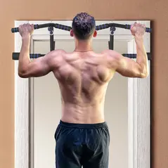 SPORTNOW Multi-Grip Doorway Pull Up Bar with Non-Slip Grips, Chin Up Bar with Anti-Fall Slot for Indoor Gym Upper Body Workout - 2