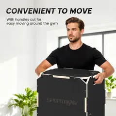 SPORTNOW Non-Slip Plyo Box, Corner-free Wooden Jump Box, 41 x 51 x 48 cm - 7