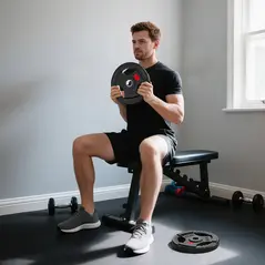 SPORTNOW Olympic Weight Plates, 2"/5cm Weight Disc Pair with Tri-Grips, 2 x 15kg Dumbbell Plates for Weightlifting and Strength Training Home Gym Fitness Workout, Black - 2