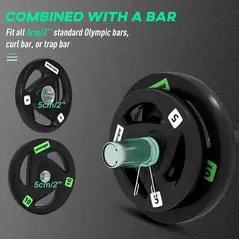 SPORTNOW Curl Bar with 30kg Weight Plates, Barbell Bar for 5cm Weight Plates, Home Gym Weight Lifting Bar, 120cm, 38kg - 4