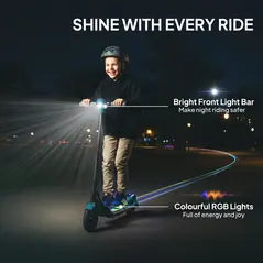 SPORTNOW Electric Scooter for Kids, with LED Display, Green - 6