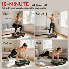 SPORTNOW Vibration Plate Exercise Machine with Cool Lights, 99 Speed Levels - 9