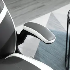 Vinsetto Gaming Chair Ergonomic Computer Chair with Adjustable Height Pedestal Base, Home Office Desk Chair PVC Leather Exclusive Swivel Chair Grey - 7