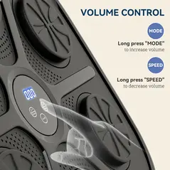 SPORTNOW Music Boxing Machine, Smart Bluetooth Boxing Machine Wall Mounted with 9 Speeds & Modes, LED Lights and Gloves, Punching Pad for Adults, Black - 7