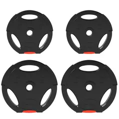 SPORTNOW Weight Plates Set, with Two 10kg and Two 5kg weights, Black - 1