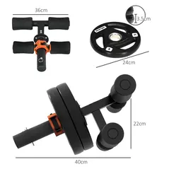 SPORTNOW Tib Bar with 2 x 5kg Olympic Weight Plates, Tibialis Trainer Calf Raise Machine for Shin Splints and Knee Pain Relief, for Home, Gym, Lifting and Strength Training - 3