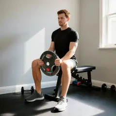 SPORTNOW Olympic Weight Plate, 2"/5cm Weight Disc with Tri-Grips, 20kg Dumbbell Plate for Weightlifting and Strength Training Home Gym Fitness Workout, Black - 2