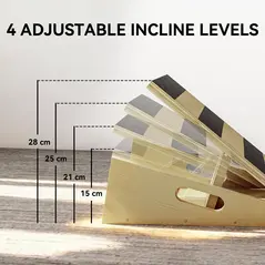 SPORTNOW Portable Slant Board, Adjustable Incline Board Calf Stretcher with Extra Side-Handle Design for Home Gym - 4