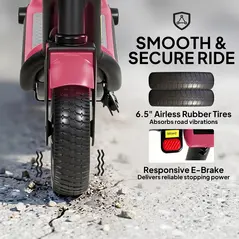 SPORTNOW Electric Scooter for Kids, with LED Display, Pink - 7