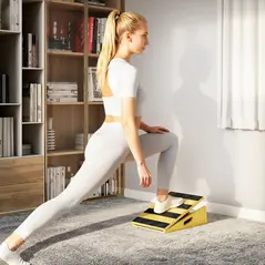 SPORTNOW Portable Slant Board, Adjustable Incline Board Calf Stretcher with Extra Side-Handle Design for Home Gym - 8