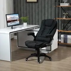 Vinsetto Ergonomic Office Chair Comfortable Desk Chair with Armrests Adjustable Height Reclining and Tilt Function Black - 2
