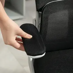 Vinsetto Ergonomic Office Chair, High Back Mesh Computer Desk Chair with Adjustable Headrest and Lumbar Support, Rotatable Armrests, Tilt Function for Home Office, Black - 9