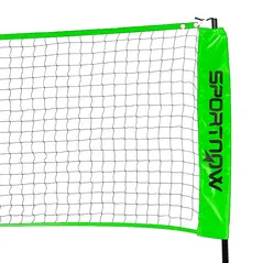 SPORTNOW Badminton Net Set, Height Adjustable Net for Pickleball, Volleyball, Badminton, with 3 Shuttlecocks, 4 Rackets - 8