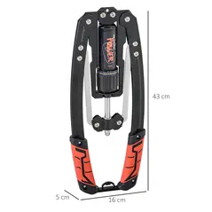 SPORTNOW Twister Arm Exerciser, Adjustable 22-440lbs Hydraulic Power Exerciser, Home Chest Expander, Strength Training Fitness Equipment for Arm, Chest, Bicep, Abdomen, Shoulder - 3