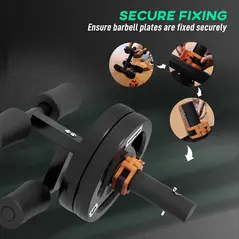 SPORTNOW Tib Bar with 2 x 5kg Olympic Weight Plates, Tibialis Trainer Calf Raise Machine for Shin Splints and Knee Pain Relief, for Home, Gym, Lifting and Strength Training - 7