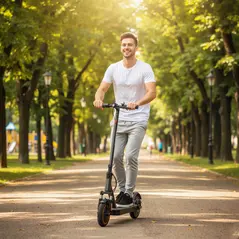 SPORTNOW Foldable Electric Scooter with 350W Motor, Up to 25km/h - 2