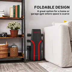 SPORTNOW Foldable Weight Bench, Adjustable Incline Flat Bench Press with 6-Level Backrest, 4-Level Seat, Leg Extension for Home Gym Workout Full Body Strength Training - 5